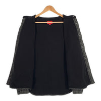 SUPREME シュプリーム 22AW Houndstooth Flannel Hooded Shirt ハウンズトゥース フランネル フーデッドシャツ ブラック 内サーマル Size M 福生店