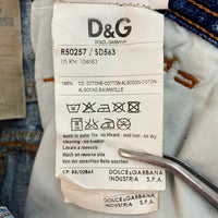 D&G DOLCE&GABBANA ドルチェアンドガッバーナ ダメージ加工 ペンキ デニムパンツ インディゴ size31 瑞穂店
