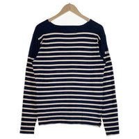 NEIGHBORHOOD ネイバーフッド 16SS FABRICES/C-BN-LS コットン ボーダーロングスリーブトップ バスクシャツ ネイビー ホワイト 161LHFBN-CSM01 Size S 福生店