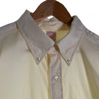 80-90's Brooks Brothers ブルックスブラザーズ Makers ボタンダウンシャツ プレーン イエロー USA製 Size 17 1/2-4 福生店