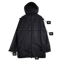 PRADA プラダ ナイロン フーデッド ジップアップジャケット ハーフ丈 中綿 ブラック Size XL 福生店