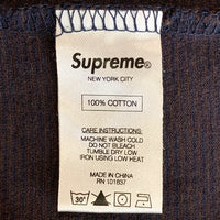 SUPREME シュプリーム 刺繡ロゴ ボーダー ロングスリーブTシャツ ネイビー Size M 福生店