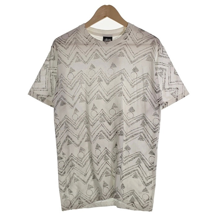 80s ステューシー stussy 総柄Tシャツ 初期黒タグ トムトム ボロ 80s stussy tomtom柄 総柄 tシャツ ステューシー 黒タグ初期