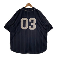 LFYT エルエフワイティー 20TH ANNIVERSARY BASEBALL SHIRT ストライプ ベースボールシャツ ネイビー 半袖 ラファイエット Size XXL 福生店