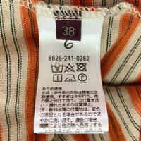 6 BEAUTY&YOUTH ロク ビューティーアンドユース ボーダー Tシャツ ワンピース ベージュ×オレンジ size38 瑞穂店