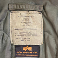 ALPHA INDUSTRIES アルファインダストリーズ J-23230A CWU-45P フライトジャケット IDEALジッパー カーキ sizeL 瑞穂店