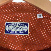 SUGAR CANE Light シュガーケーンライト ドット柄 フランネルボタンダウンシャツ 長袖 エンジ Size M 福生店