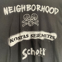 NEIGHBORHOOD ネイバーフッド 23AW Schott ショット KOSTAS SEREMETIS コスタスセレメティス L/S T SHIRTS ロングスリーブ プリントTシャツ ブラック 782-3230020 Size L 福生店