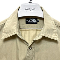 THE NORTH FACE ザノースフェイス リップストップ 長袖シャツ カーキ sizeM 瑞穂店