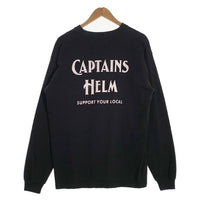 CAPTAINS HELM キャプテンズヘルム SYL LOGO L/S POCKET TEE ロングスリーブ ポケットTシャツ 長袖 ブラック 刺繡 プリント CH23-SP-T30 Size L 福生店