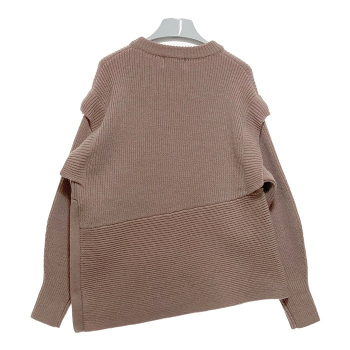 CLANEベージュ1 CLANE クラネ 11106-1272 2WAYスラントニットトップス セーター