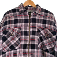 90's~ Stillwater Supply Co ジップアップ フランネルチェックシャツジャケット 中綿 グレー ブラック Size L 福生店