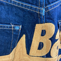 A BATHING APE アベイシングエイプ 刺繡 星型 ロゴ デニム ハーフパンツ ブルー sizeM 瑞穂店