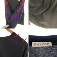 MONCLER モンクレール LS T-SHIRT 袖ロゴ ロンT ロングスリーブ 長袖 Tシャツ ブラック 38938625EGFC Size S 福生店