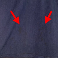 90's BEN DAVIS ベンデイビス ハーフジップ ワークシャツ 三角タグ ネイビー USA製 Size XL 福生店