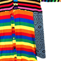COMME des GARCONS HOMME PLUS コムデギャルソンオムプリュス PF-T006 AD2020 ボーダー 切り替え ロングカーディガン ブラック sizeS 瑞穂店