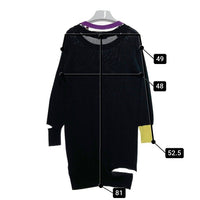 DIESEL ディーゼル 薄手ニットワンピース 黒 黄 紫 size不明 瑞穂店