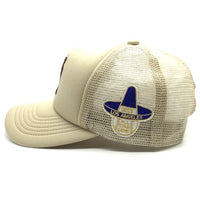 UNIFORM STUDIOS ユニフォームスタジオ MLB ロサンゼルスドジャース 反転ロゴ メッシュキャップ トラッカー スナップバック ベージュ 福生店