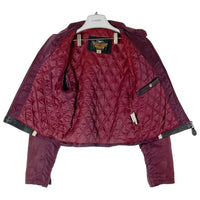 HARLEY DAVIDSON ハーレーダビッドソン 40320 レーシングジャケット ナイロンレザー切替 パープル ブラック sizeM 瑞穂店