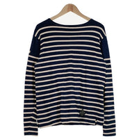 NEIGHBORHOOD ネイバーフッド 16SS FABRICES/C-BN-LS コットン ボーダーロングスリーブトップ バスクシャツ ネイビー ホワイト 161LHFBN-CSM01 Size S 福生店