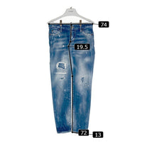DSQUARED2 ディースクエアード S72LB0075-S30342 JENNIFER JEANS ダメージ加工ペイント デニムパンツ ジェニファー インディゴ size36 瑞穂店