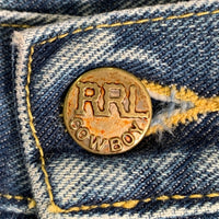 DOUBLE RL ダブルアールエル RALPH LAUREN ラルフローレン HIGH SLIM JAPAN WOVEN SELVEDGE DENIM デニムパンツ ライトブルー 782710732001 USA製 Size 33 × 32 福生店