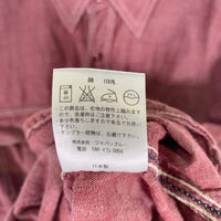 MOMOTARO JEANS 桃太郎ジーンズ シャンブレー ワークシャツ 半袖 レッド Size 42 福生店
