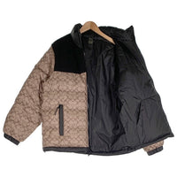 COACH コーチ リバーシブル シェルパ シグネチャー ダウンジャケット ベージュ ブラック CE338 Size L 福生店
