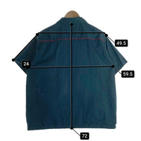 NOAH ノア コットン ジップアップ 半袖 シャツ グリーン 20-051-122-0001-1-0 Size XL 福生店