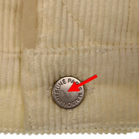 MAISON KITSUNE メゾンキツネ Corduroy Trucker Jacket コーデュロイ トラッカージャケット ボア クリーム KML-1553-B Size L 福生店