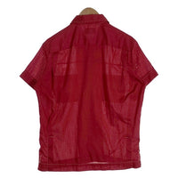 70's Hilton ヒルトン ボーリングシャツ 半袖 ボルドー USA製 Size M 福生店