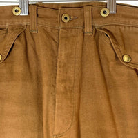 HELLER'S CAFE WAREHOUSE ヘラーズカフェ ウエアハウス サスペンダーボタン シンチバック ダック素材 ワークパンツ ブラウン size31 瑞穂店