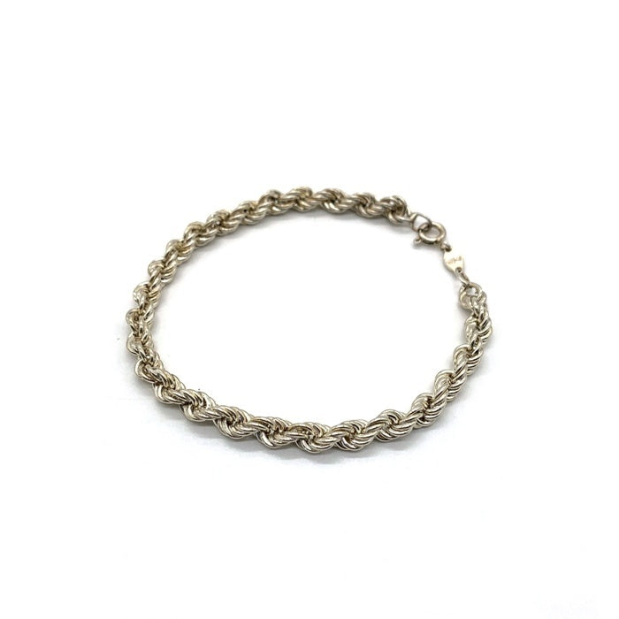 シルバー925 ロープチェーンブレスレット ITALY Size 19cm 福生店
