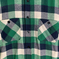 CORE FIGHTER コアファイター フランネルチェック 半袖シャツ グリーン Size M 福生店