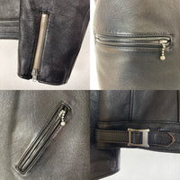 ADDICT CLOTHES アディクトクローズ AD-03 AD-03 BRITISH ASYMMETRY JACKET (SHEEP) シープスキン ライダースジャケット ブラック size46 瑞穂店