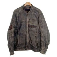 Harley-Davidson ハーレーダビッドソン シングル レザーライダースジャケット トリブルベント カウハイド 加工 97180-17VM/VT Size XL 福生店