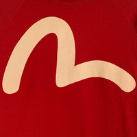 EVISU エヴィス カモメプリント ロングスリーブTシャツ ラグラン レッド Size 38 福生店