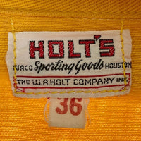 HOLT’S ホルツ 50's PARK MEMORIAL WMU ワッペン リンガー 半袖シャツ イエロー size36 瑞穂店