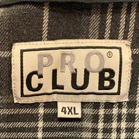 PRO CLUB プロクラブ シャドーチェック ボタンダウン フランネルシャツ ブラック Size 4XL 福生店