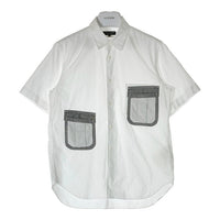COMME des GARCONS HOMME PLUS コムデギャルソンオムプリュス PE-B037 ダブルポケット 半袖シャツ ホワイト sizeXS 瑞穂店