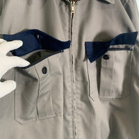 60-70's 2トーン ワークジャケット ジップアップ グレー ネイビー コットン ポリエステル TALON Size 40 福生店