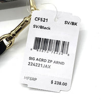 COACH コーチ CF521 PVCレザー ラウンドファスナーウォレット ブラック モノグラムプリント ストラップ 福生店