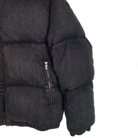 DIESEL ディーゼル 24AW Faded Denim Puffer Jacket フェイデッド デニム パファー ジャケット 中綿ジャケット ブラック A16077 Size 48 福生店