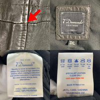 7 Diamonds M-65型 レザーフィールドジャケット ブラック Size 3XL 福生店