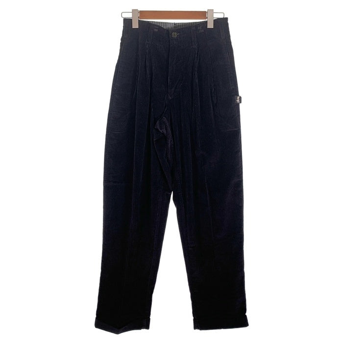 【GINGER掲載商品】 STUSSY 80's ステューシー テーパード 太畝コーデュロイ 2タック パンツ