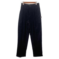 80's STUSSY ステューシー 2タック 太畝コーデュロイ テーパードスラックス パンツ ブラック USA製 黒タグ Size 29 福生店