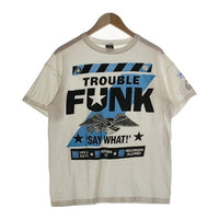 TROUBLE FUNK トラブルファンク SAY WHAT! 半袖 Tシャツ ホワイト イギリス製 Size EX Large 福生店