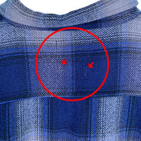 00's ST JOHN'S BAY セントジョーンズベイ フランネル オンブレチェックシャツ シャドー ブルー インド製 Size XXL 福生店