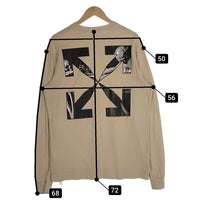 OFF-WHITE オフホワイト CARAVAGGIO ARROW カラヴァッジオ アロー プリント ロングスリーブTシャツ ダークサンド OMAB064S22JER004 Size L 福生店