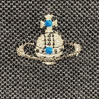 Vivienne Westwood MAN ヴィヴィアンウェストウッドマン オーブ刺繡 鹿の子 ポロシャツ ブラック Size 44 瑞穂店